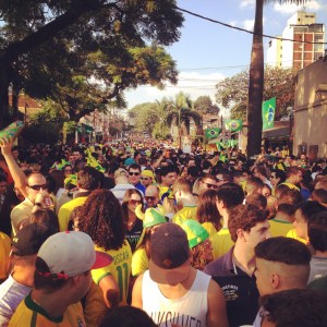 Vila Madalena before the Brazil vs. Cameroon World Cup game
